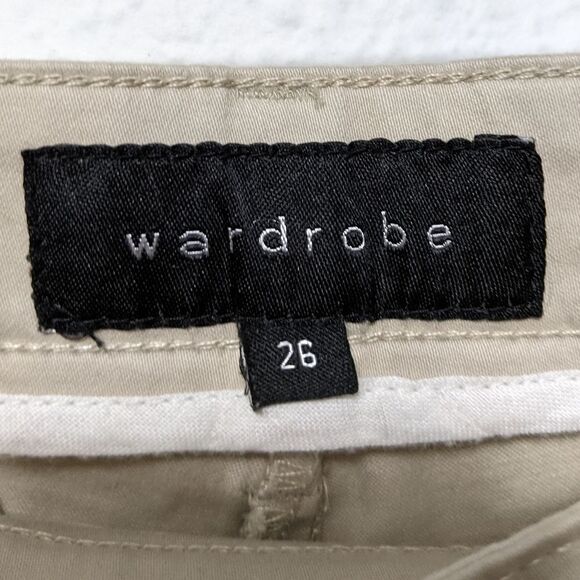 NWT WARDROBE Skinny Cigarette Ankle Pants Tan 26 - Picture 2 of 5